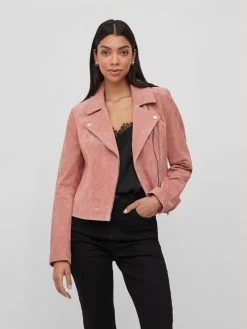Vila Leren Jassen Tussenjas SUKKI Dames Oudroze -Vila 727d146e4584f5c4e3ff6163b554b649