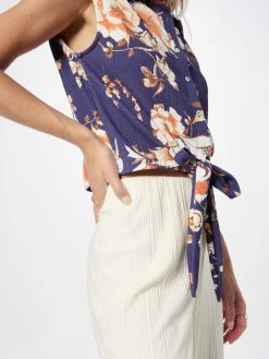 Vila Blouse Tops Blouse SOPA Dames Navy -Vila 728347db7403a1052ebcd819b9c3a471