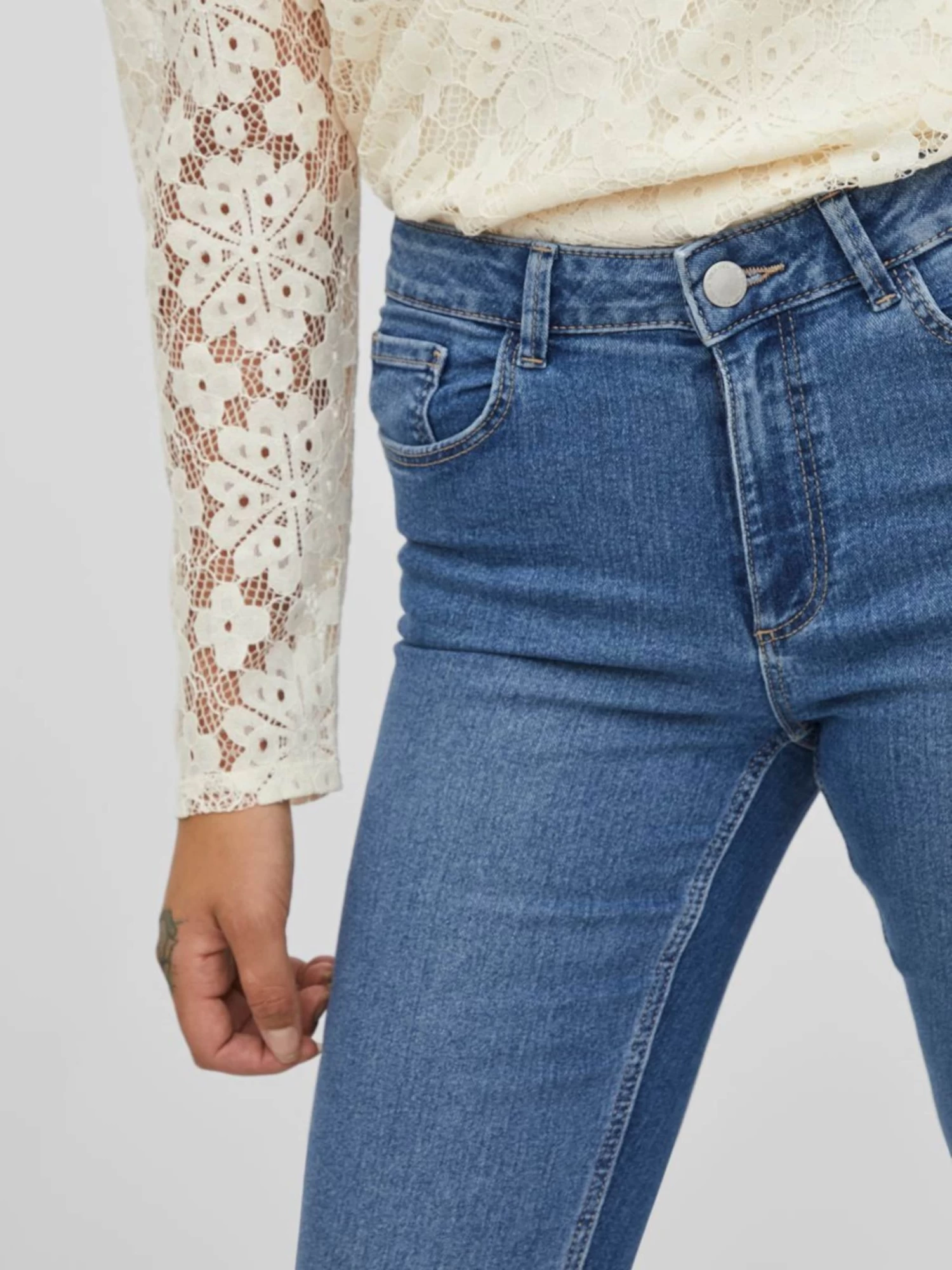 Vila Bootcut Flared Jeans Flour Sine Dames Blauw 8 Vila Bootcut Flared Jeans Flour Sine Dames Blauw - Afbeelding 6