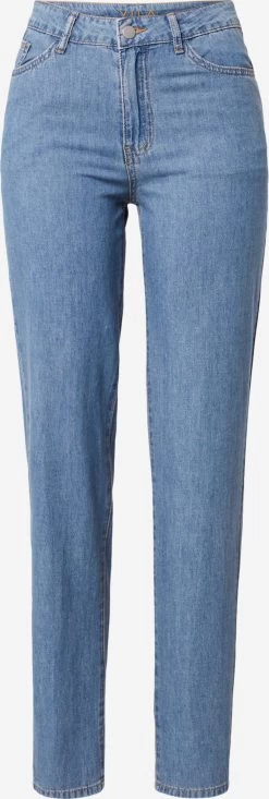 Vila Straight Regular Jeans Dames Blauw
