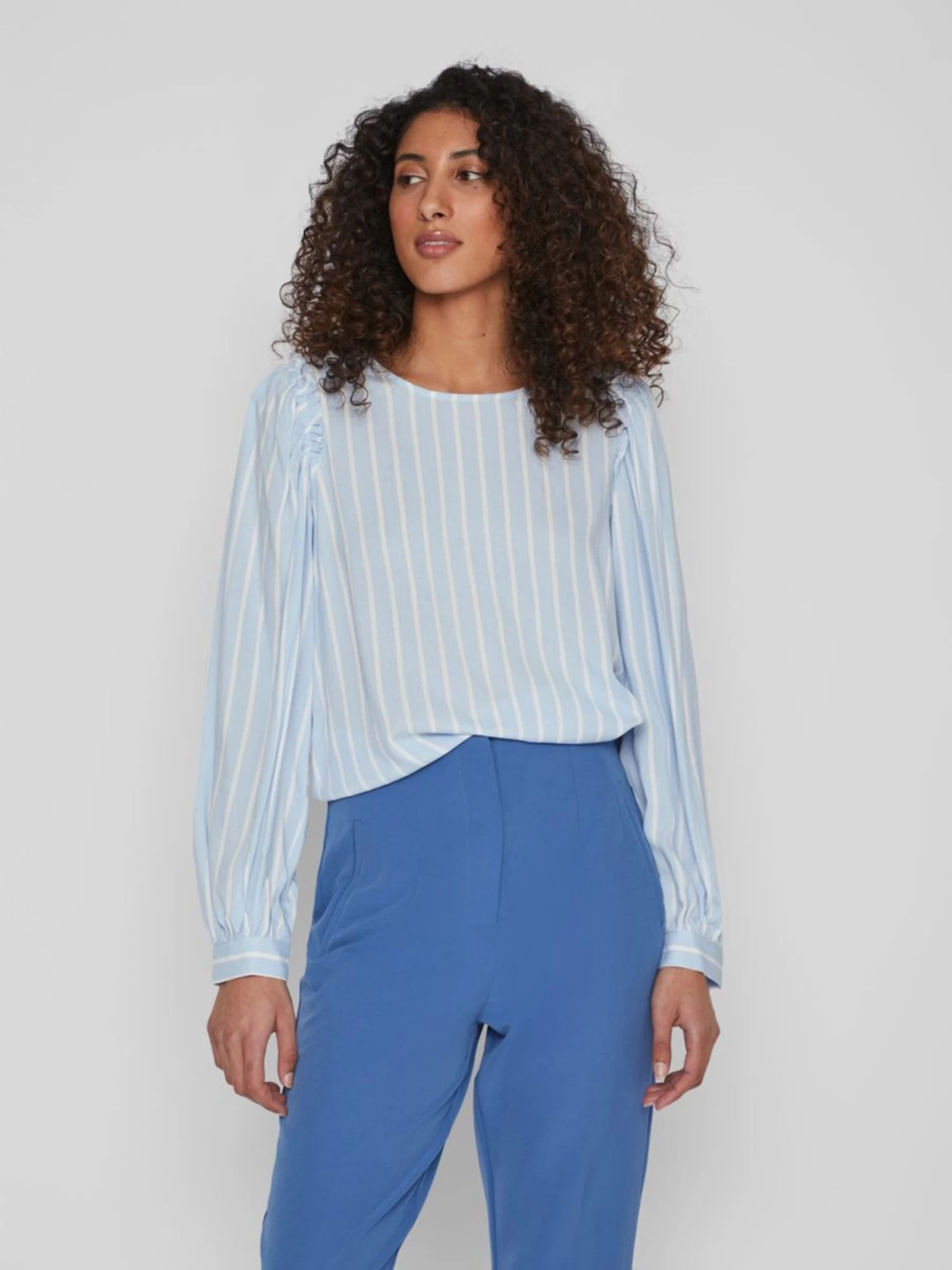 Vila Blouseshirts Blouse Dames Lichtblauw 5 Vila Blouseshirts Blouse Dames Lichtblauw - Afbeelding 3