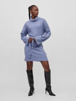 Vila Gebreide Jurken Gebreide Jurk Rolfie Dames Smoky Blue 13 Vila Gebreide Jurken Gebreide Jurk Rolfie Dames Smoky Blue -Vila 75460cb33f5881c8aaee295b042fe7e3