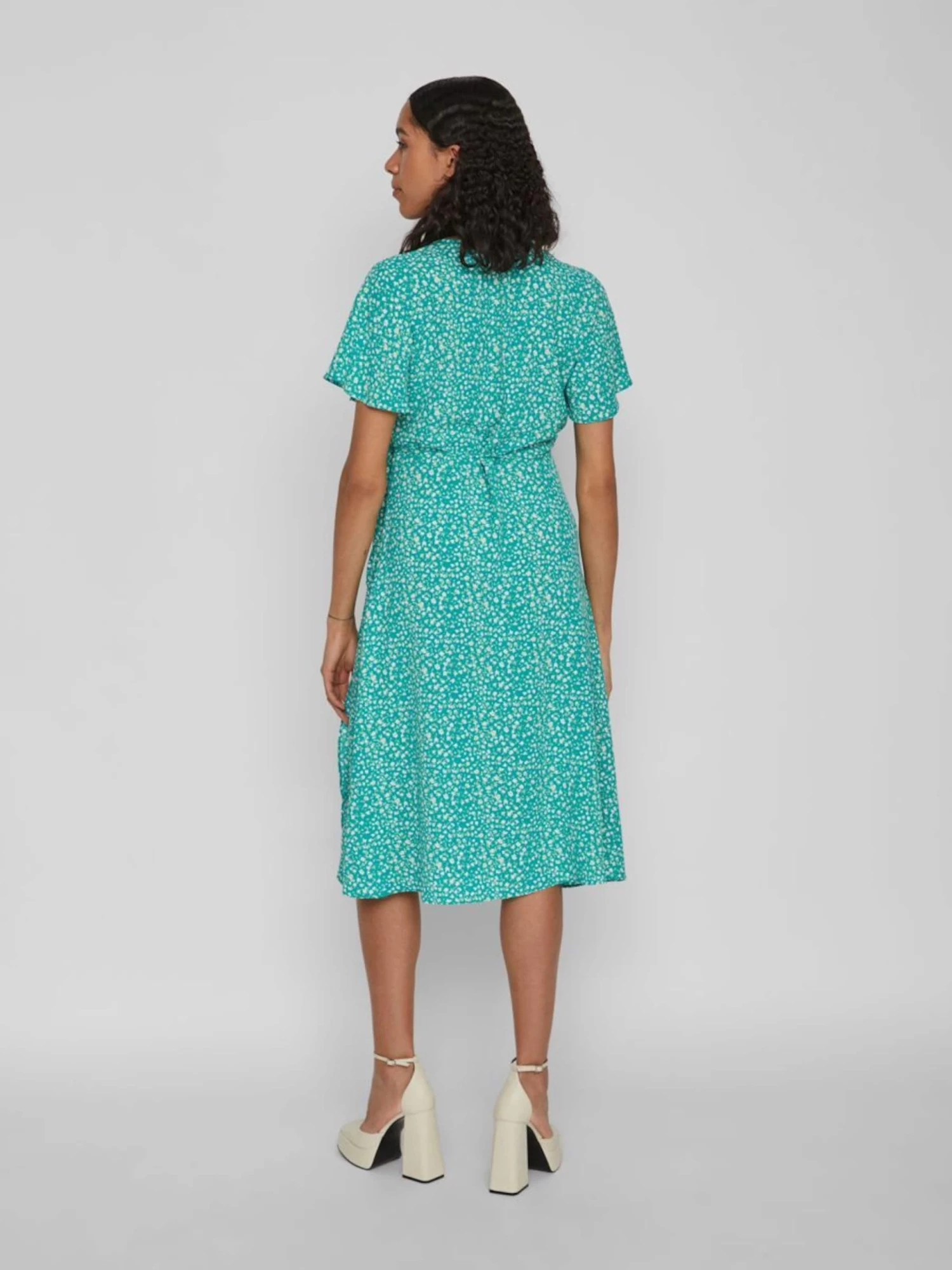 Vila Midi Jurken Jurk Dames Groen / Jade Groen 7 Vila Midi Jurken Jurk Dames Groen / Jade Groen - Afbeelding 5