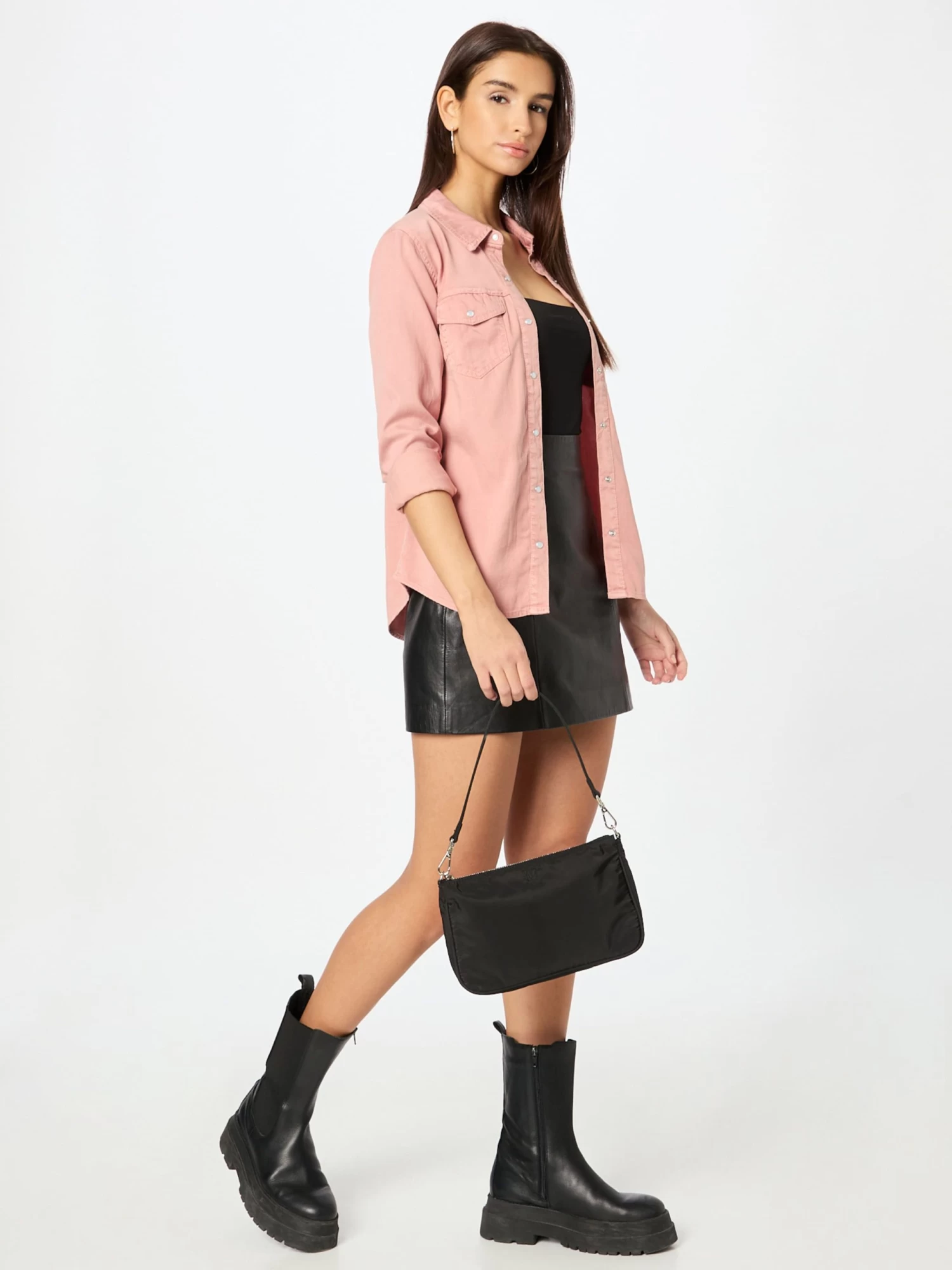 Vila Spijkerblouses Blouse Vibista Dames Rosa 6 Vila Spijkerblouses Blouse Vibista Dames Rosa - Afbeelding 4