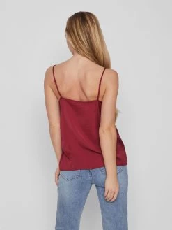 Vila Blouse Tops Blouse Dames Rood / Wijnrood -Vila 768784124093688f06ed2b449cfdf506