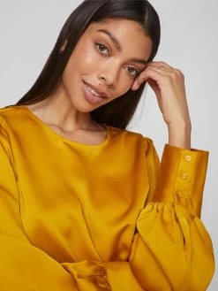 Vila Blouseshirts Blouse Dea Dames Goudgeel -Vila 77147a05b655f8077ebc881a3cdfd8ad