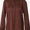 Vila Overhemden Blouse Dames Chocoladebruin -Vila 778476535a5609e27f8a9036dabbb11e