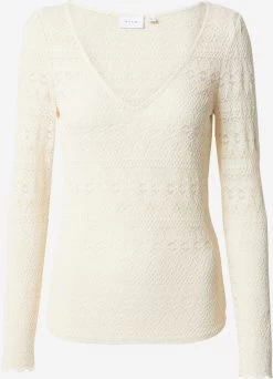 Vila Longsleeves Shirt Chikka Dames Ecru