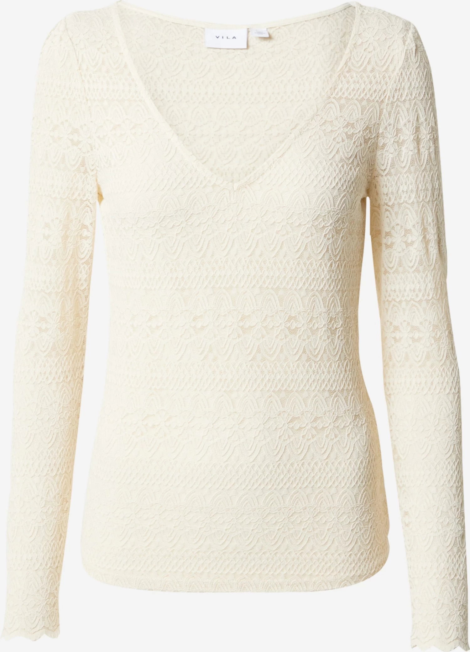 Vila Longsleeves Shirt Chikka Dames Ecru 3 Vila Longsleeves Shirt Chikka Dames Ecru