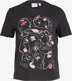 Vila T-shirts Shirt MATTI Dames Zwart