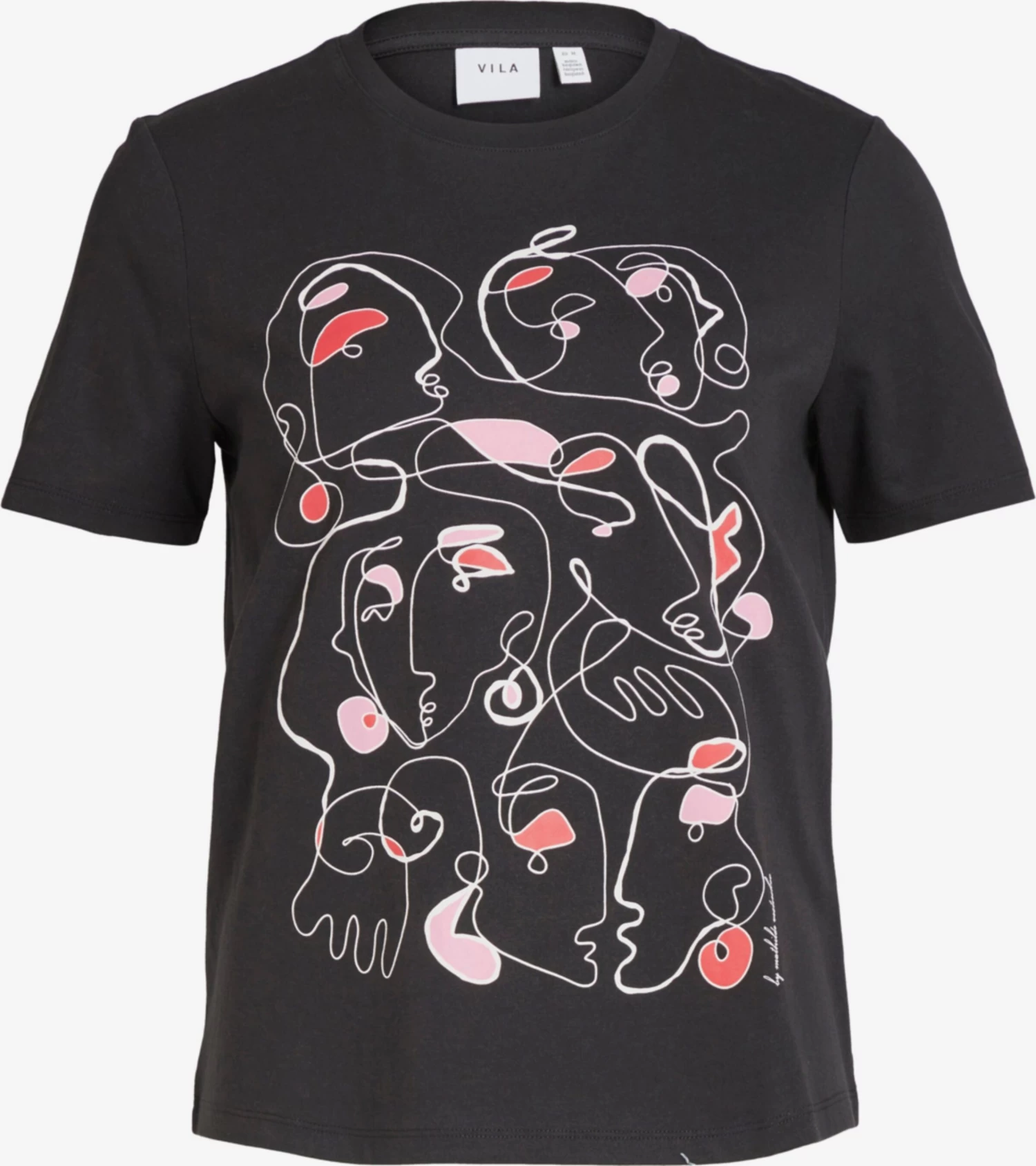 Vila T-shirts Shirt MATTI Dames Zwart 3 Vila T-shirts Shirt MATTI Dames Zwart