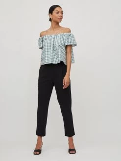 Vila Blouses Met Korte Mouw Blouse Chi Dames Wit -Vila 78fe251aeb8888c28d7e8795866bf0d1