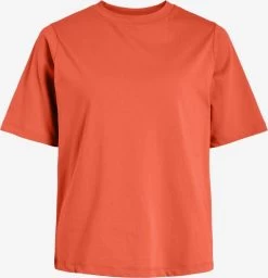 Vila T-shirts Shirt DREAMERS Dames Donkeroranje