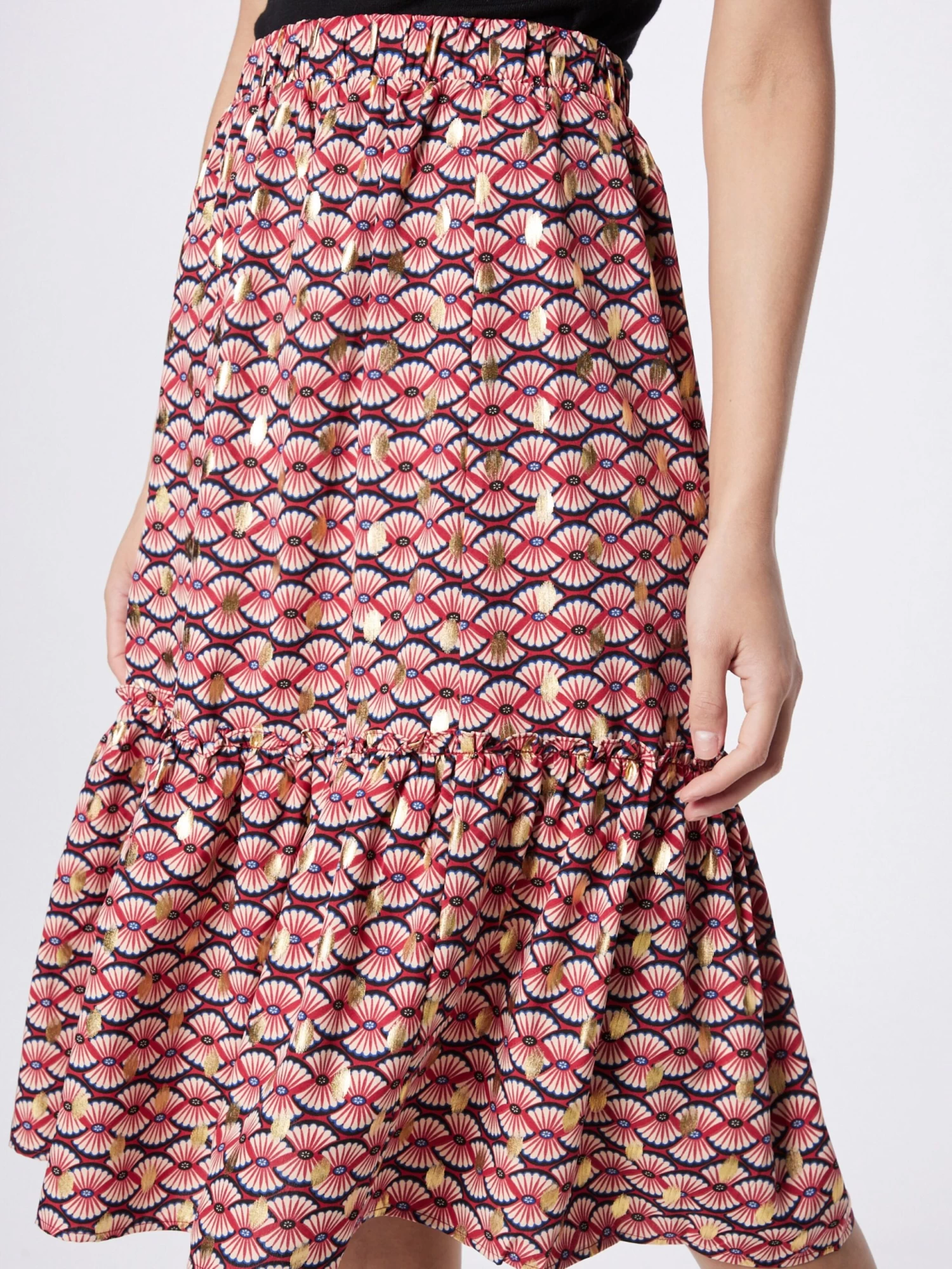 Vila Midi Rokken Rok ZINO Dames Rood 4 Vila Midi Rokken Rok ZINO Dames Rood - Afbeelding 2