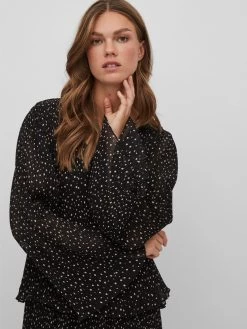 Vila Blouseshirts Blouse Vita Dames Zwart -Vila 7ba9368963477a9dd9ed52691ab31b0a