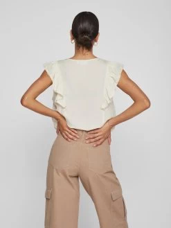 Vila T-shirts Shirt Juliana Dames Ecru 12 Vila T-shirts Shirt Juliana Dames Ecru -Vila 7be6e8fd1ce5145ea30967f4ab77ce46