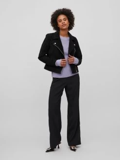 Vila Leren Jassen Tussenjas Sukki Dames Zwart 12 Vila Leren Jassen Tussenjas Sukki Dames Zwart -Vila 7c62f93043e83019efffe3f7a50f397a