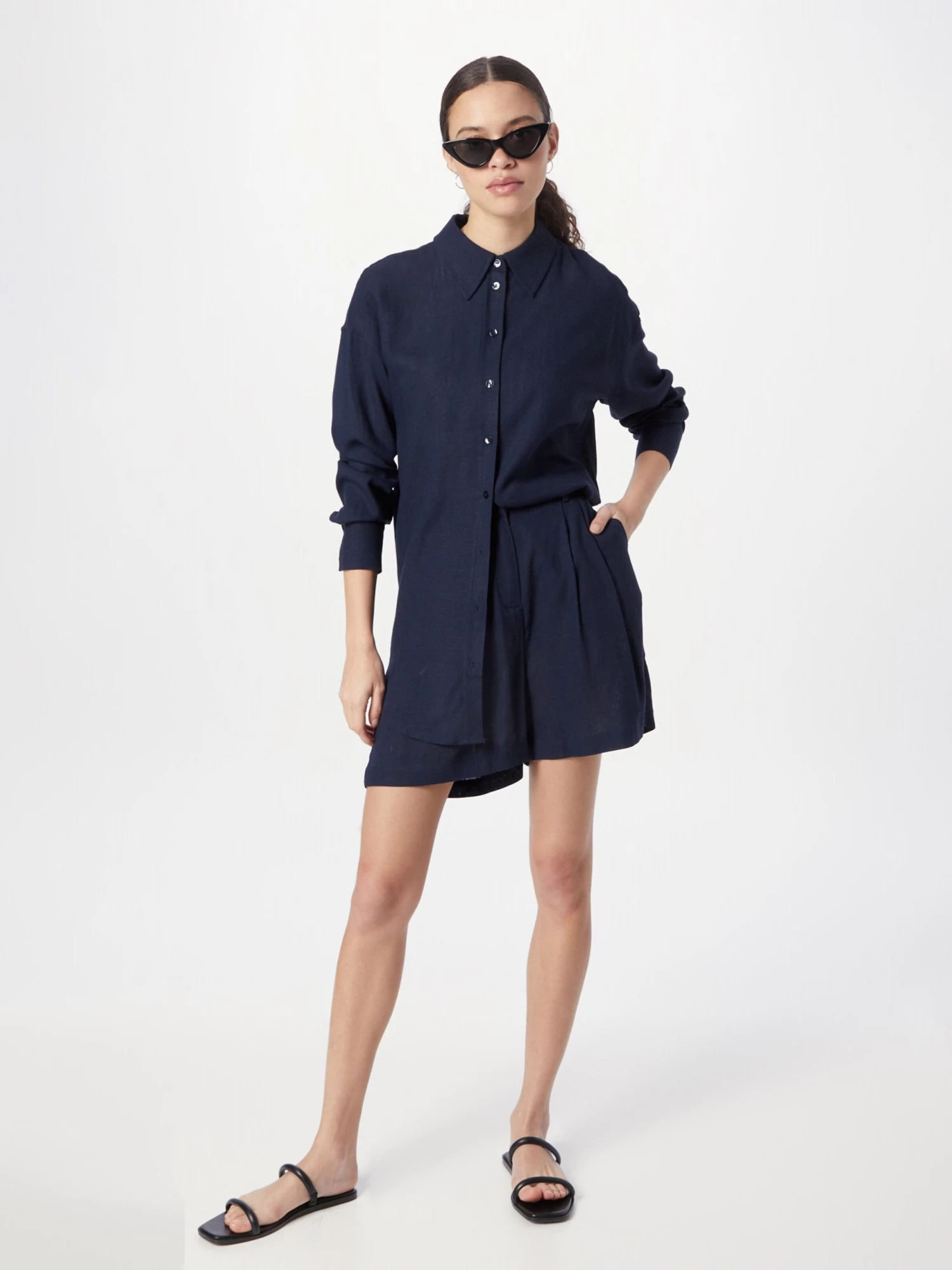 Lange Blouses Blouse FIONA Dames Navy 7 Lange Blouses Blouse FIONA Dames Navy - Afbeelding 5