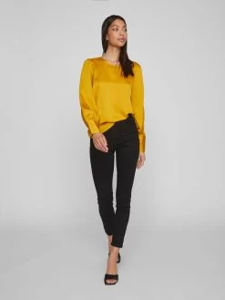 Vila Blouseshirts Blouse Dea Dames Goudgeel -Vila 7ded729e1032bc88e3ed5784a916c82a