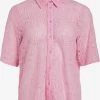 Vila Kanten Blouses Blouse Begena Dames Rosa