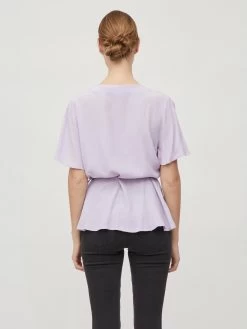 Vila Blouses Met Korte Mouw Blouse Fini Dames Lichtlila -Vila 7e5726ff74815ed5edbf6d96057e8d8e
