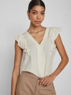 Vila T-shirts Shirt Juliana Dames Ecru 14 Vila T-shirts Shirt Juliana Dames Ecru -Vila 7ea750506411879b503b6a27273c8b2a