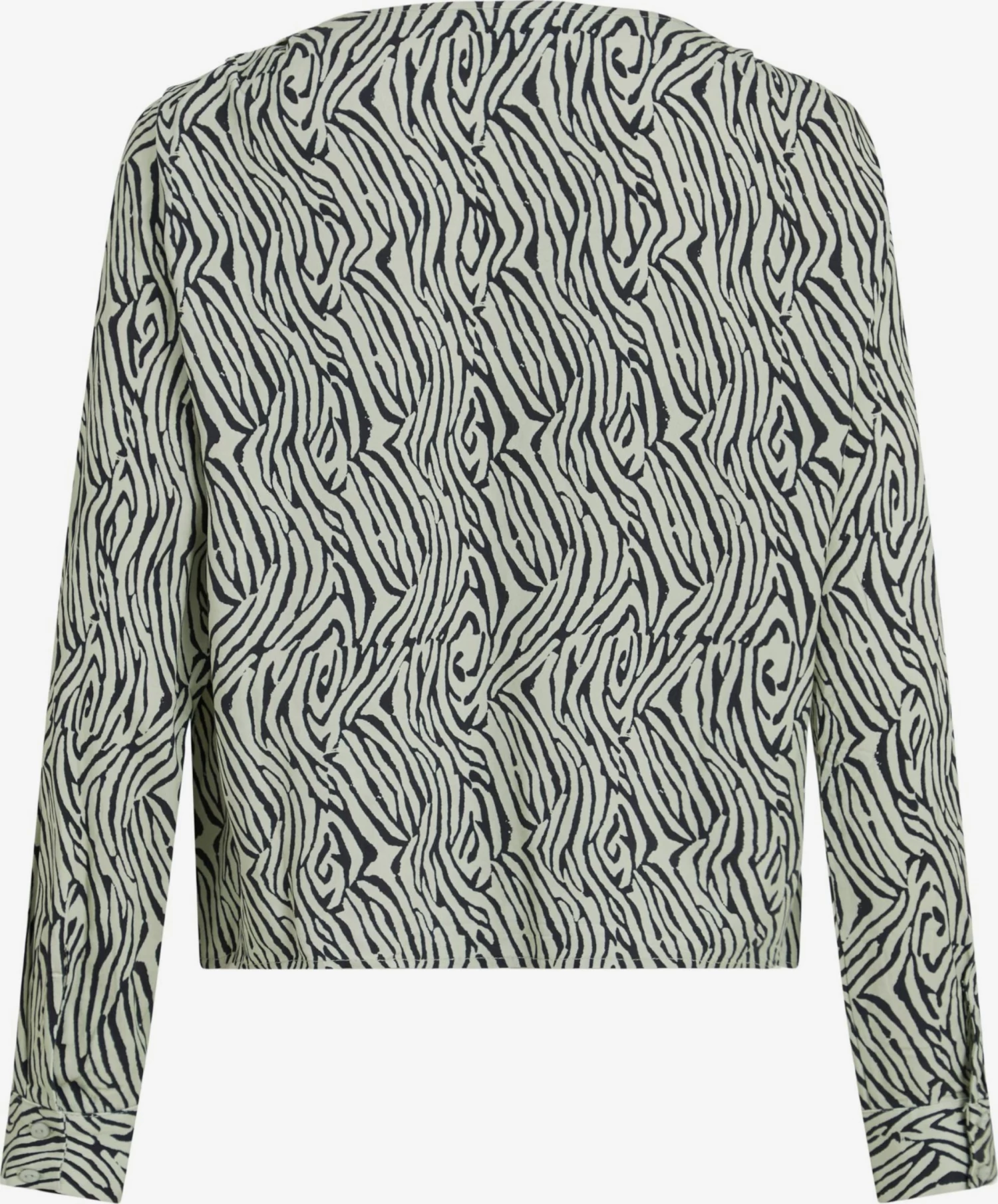 Vila Longsleeves Shirt Dames Lichtgrijs / Zwart 4 Vila Longsleeves Shirt Dames Lichtgrijs / Zwart - Afbeelding 2