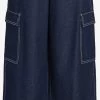 Vila Jeans Wide Leg Cargojeans KURILA Dames Donkerblauw -Vila 812890e9f7a9323c6e19dd5ba5dfadc7