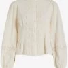 Vila Kanten Blouses Blouse Dames Beige -Vila 8137e99fd4779e05c25450fd037da270