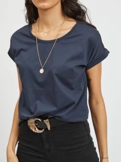 Vila T-shirts Shirt Dreamers Dames Navy -Vila 8155bdc7dc5d305316b65628c010ce4e