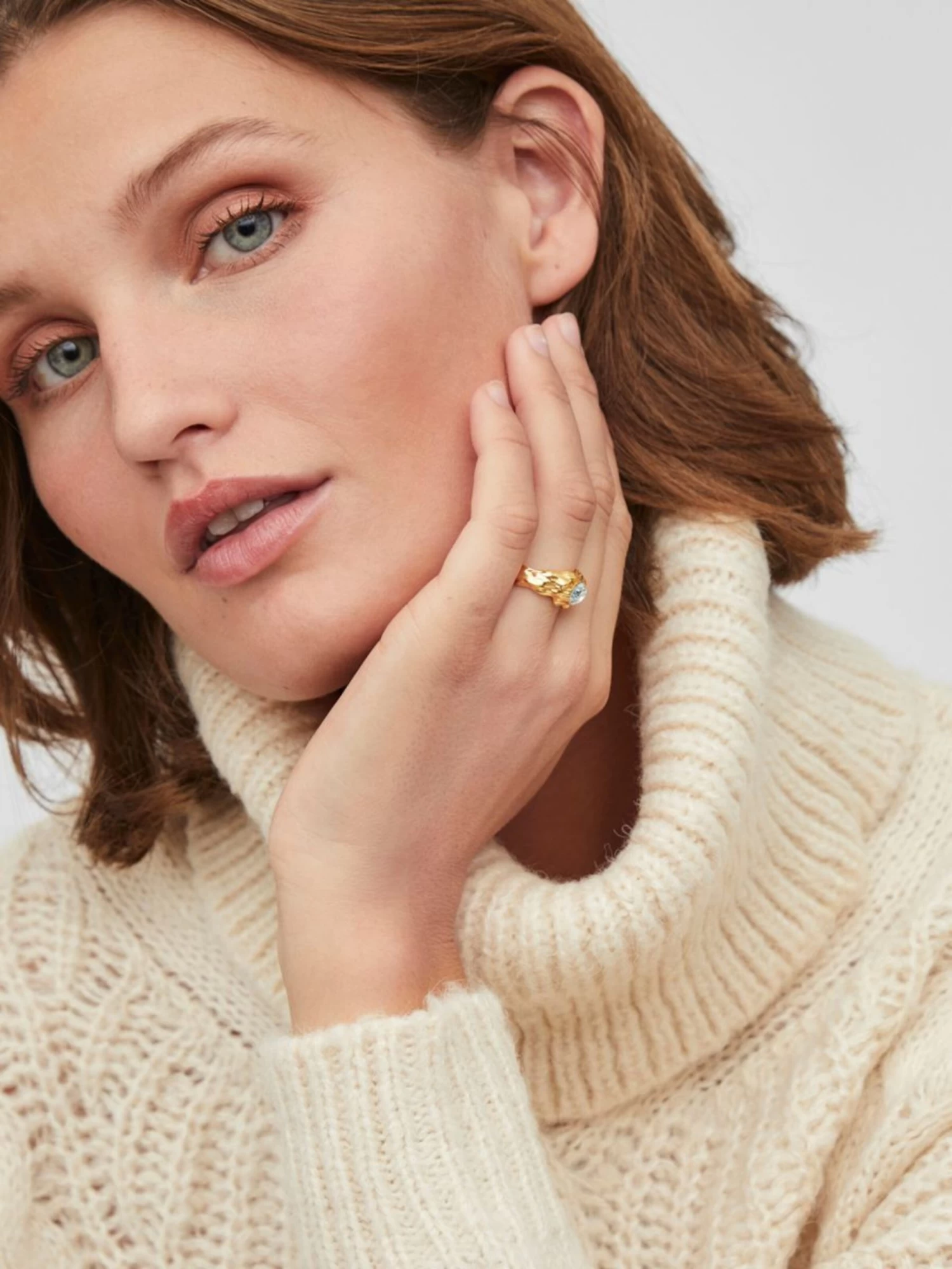 Vila Ringen Ring Dames Goud 4 Vila Ringen Ring Dames Goud - Afbeelding 2