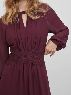 Vila Avondjurken Avondjurk Milina Dames Bordeaux -Vila 81adbc91030d844a49420ea48018f144