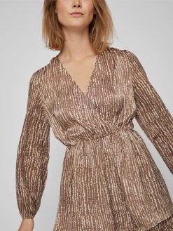 Vila Mini Jurken Jurk SALLY FIA Dames Bruin -Vila 81f82b303d75d745c88d5b7425ffec23