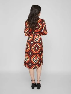 Vila Midi Jurken Jurk Dames Rood 12 Vila Midi Jurken Jurk Dames Rood -Vila 83237ff1f8c47a774549ad5e21726b3f
