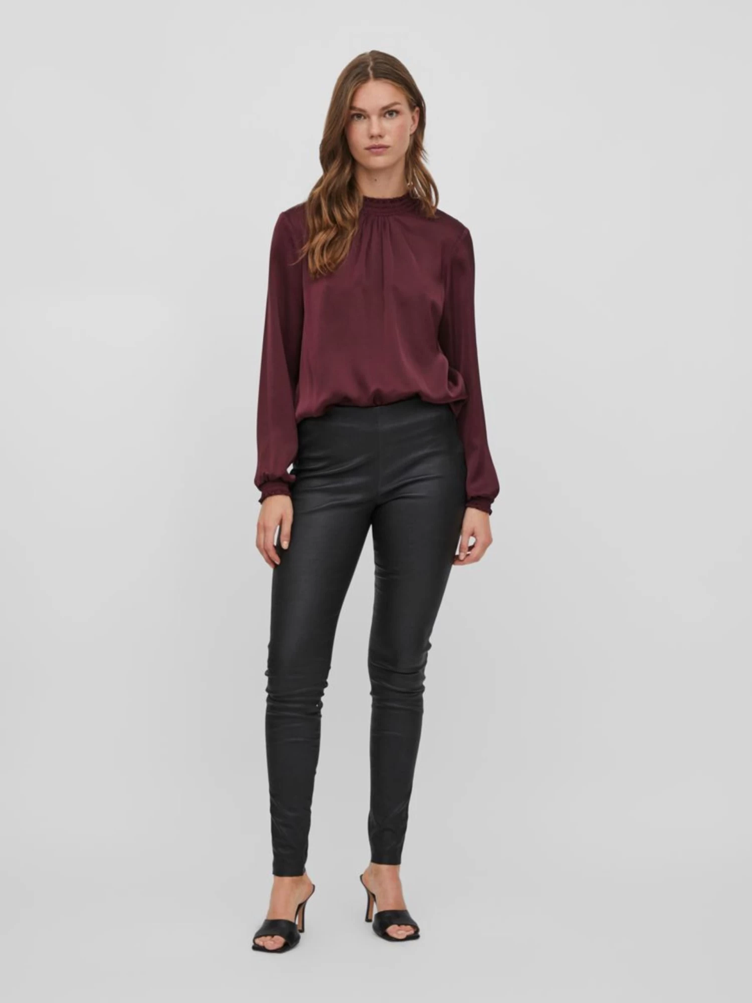 Vila Blouseshirts Blouse Dames Bordeaux 7 Vila Blouseshirts Blouse Dames Bordeaux - Afbeelding 5