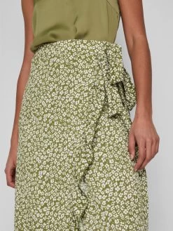 Vila Midi Rokken Rok Caia Dames Olijfgroen -Vila 841e4bfa299c8d07d95352819a70149c