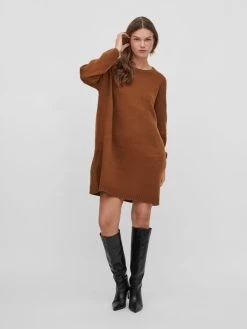 Vila Mini Jurken Jurk Dames Bruin -Vila 84824b5c193ec19847ddbdf27a7ca6f6