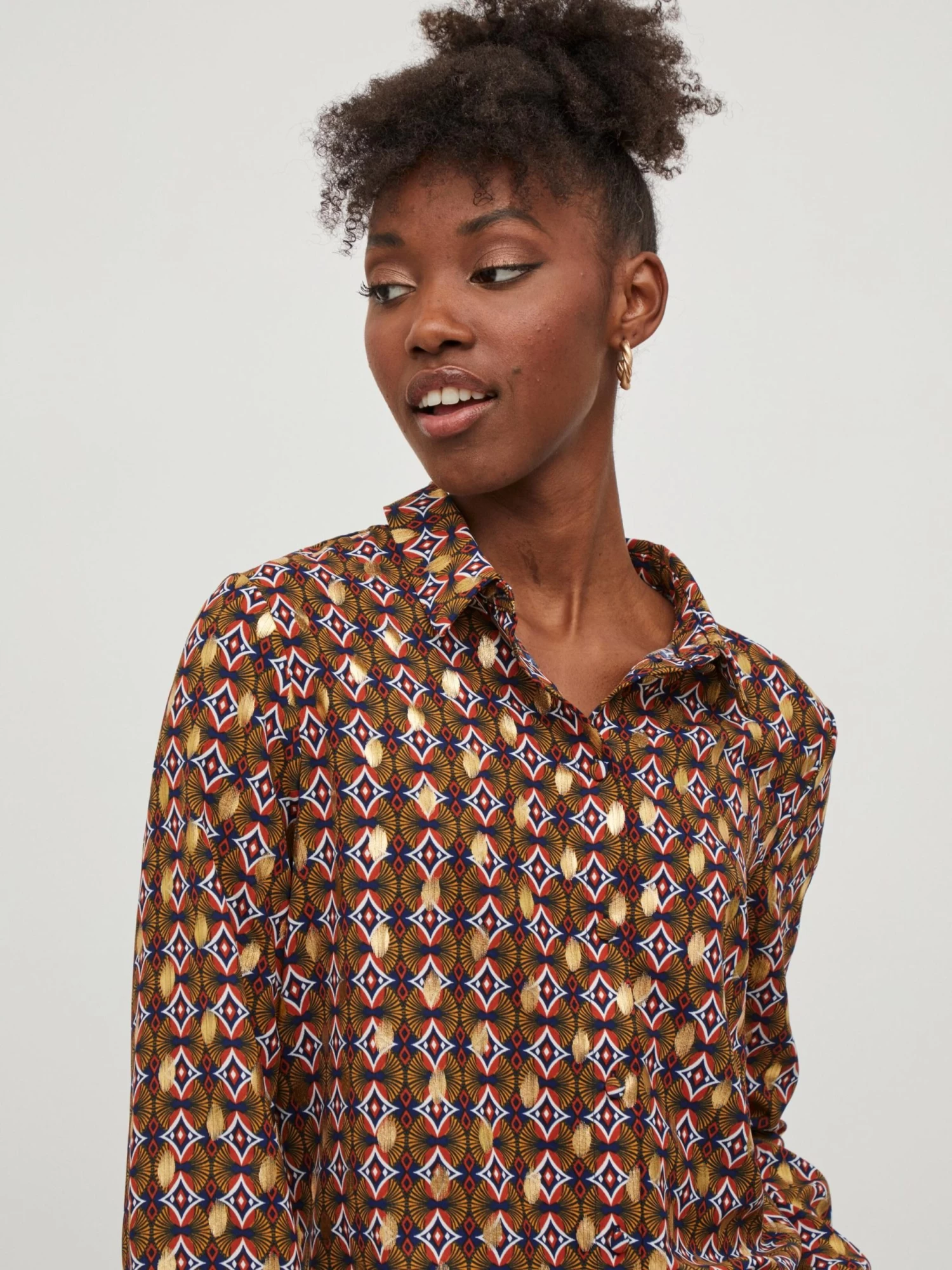 Vila Overhemden Blouse Zino Dames Bruin 8 Vila Overhemden Blouse Zino Dames Bruin - Afbeelding 6