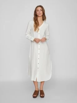 Vila Blousejurken Blousejurk Prisilla Dames Natuurwit -Vila 8593e04bfb8dd1b546b9c35468ff166b