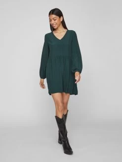 Vila Mini Jurken Jurk Dames Groen -Vila 86078a1e2bc24dc2306ecedf82ea5b7c
