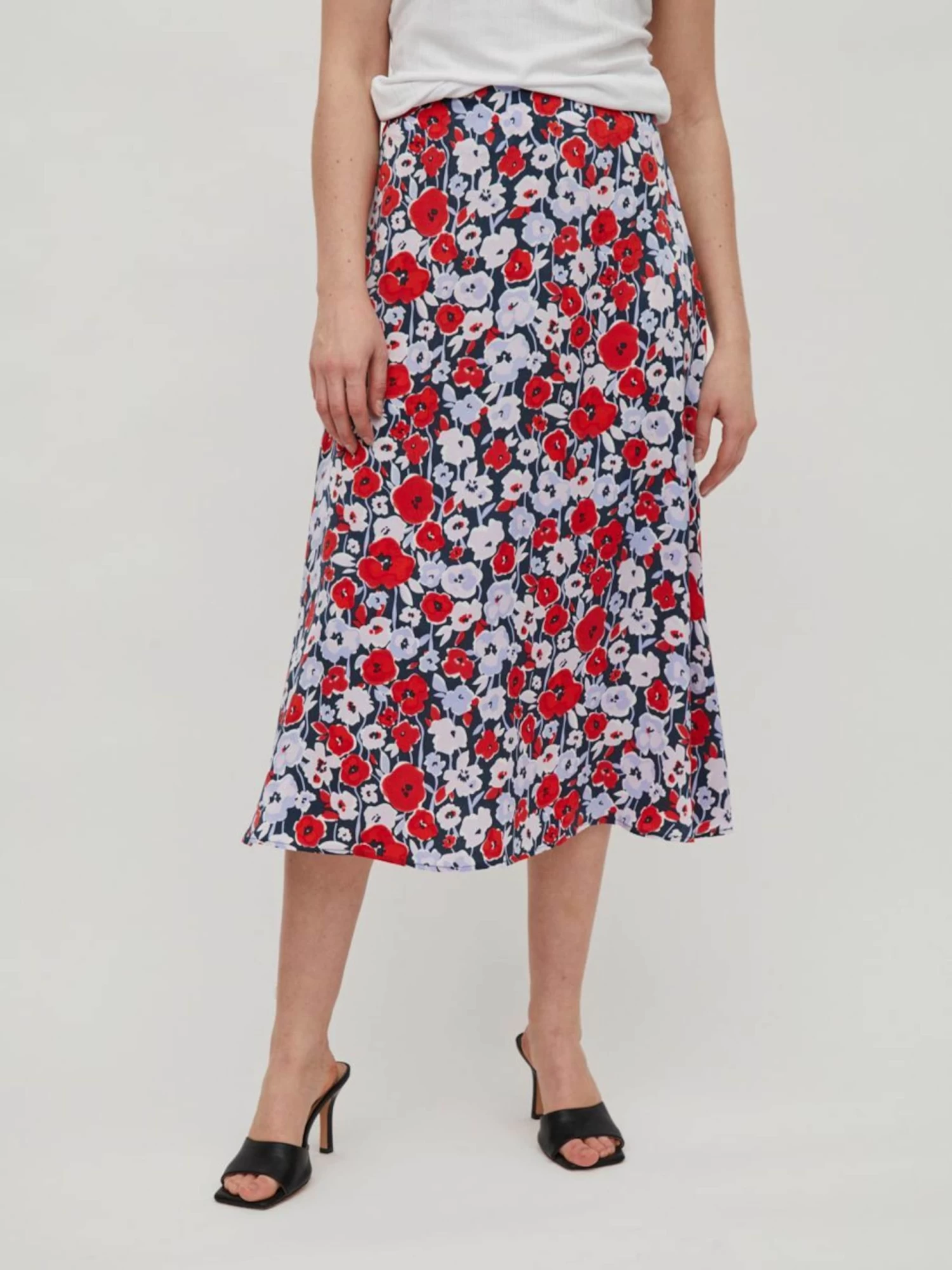 Vila Midi Rokken Rok Dames Gemengde Kleuren 5 Vila Midi Rokken Rok Dames Gemengde Kleuren - Afbeelding 3