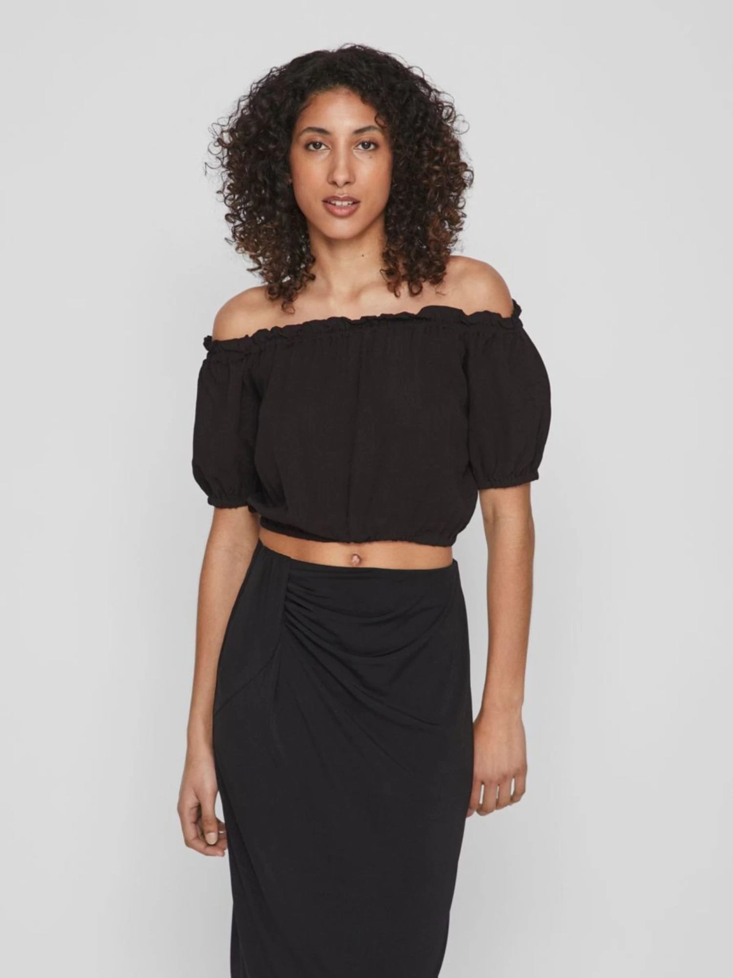 Vila Crop Tops Top Dames Zwart 5 Vila Crop Tops Top Dames Zwart - Afbeelding 3