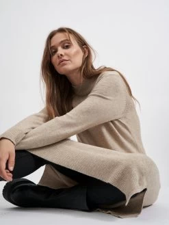 Vila Gebreide Jurken Gebreide Jurk Ril Dames Cappuccino -Vila 8773e1345c39b97c4a70c219cbb3e843