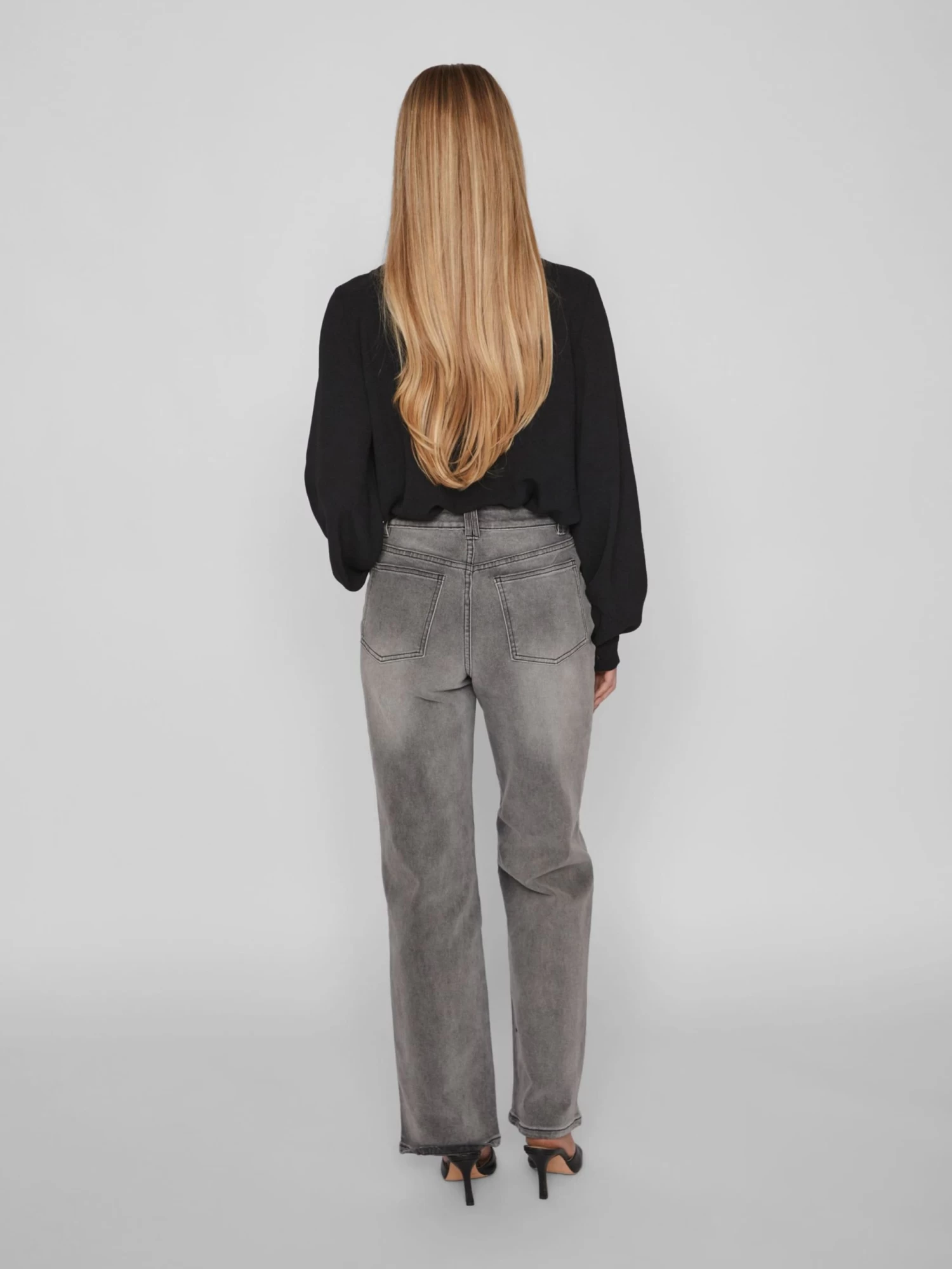 Vila Jeans Bootcut Jeans Dames Grijs 6 Vila Jeans Bootcut Jeans Dames Grijs - Afbeelding 4