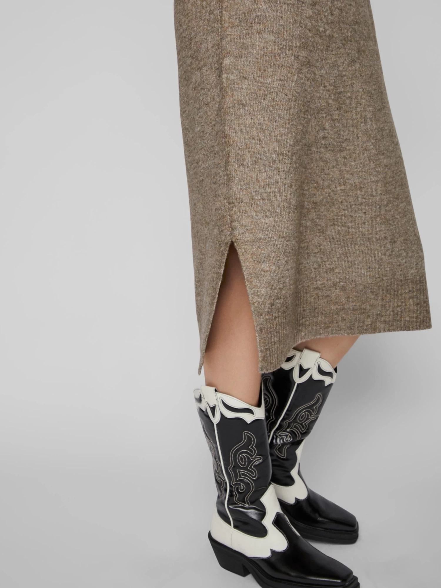 Vila Gebreide Jurken Gebreide Jurk Mathilda Dames Bruin Gemêleerd 9 Vila Gebreide Jurken Gebreide Jurk Mathilda Dames Bruin Gemêleerd - Afbeelding 7