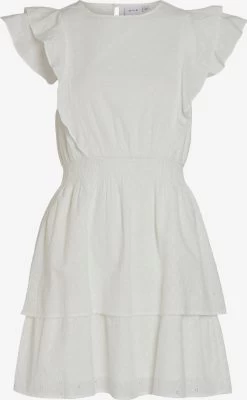 Vila Mini Jurken Jurk Adara Dames Natuurwit