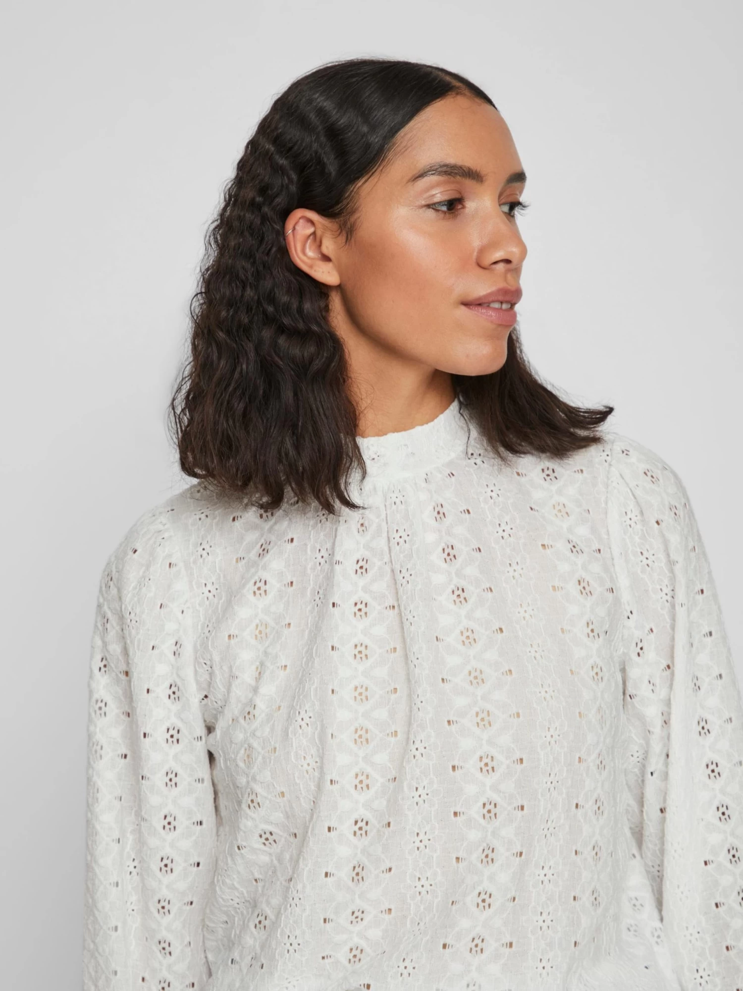 Vila Kanten Blouses Blouse Vera Dames Wit 8 Vila Kanten Blouses Blouse Vera Dames Wit - Afbeelding 6