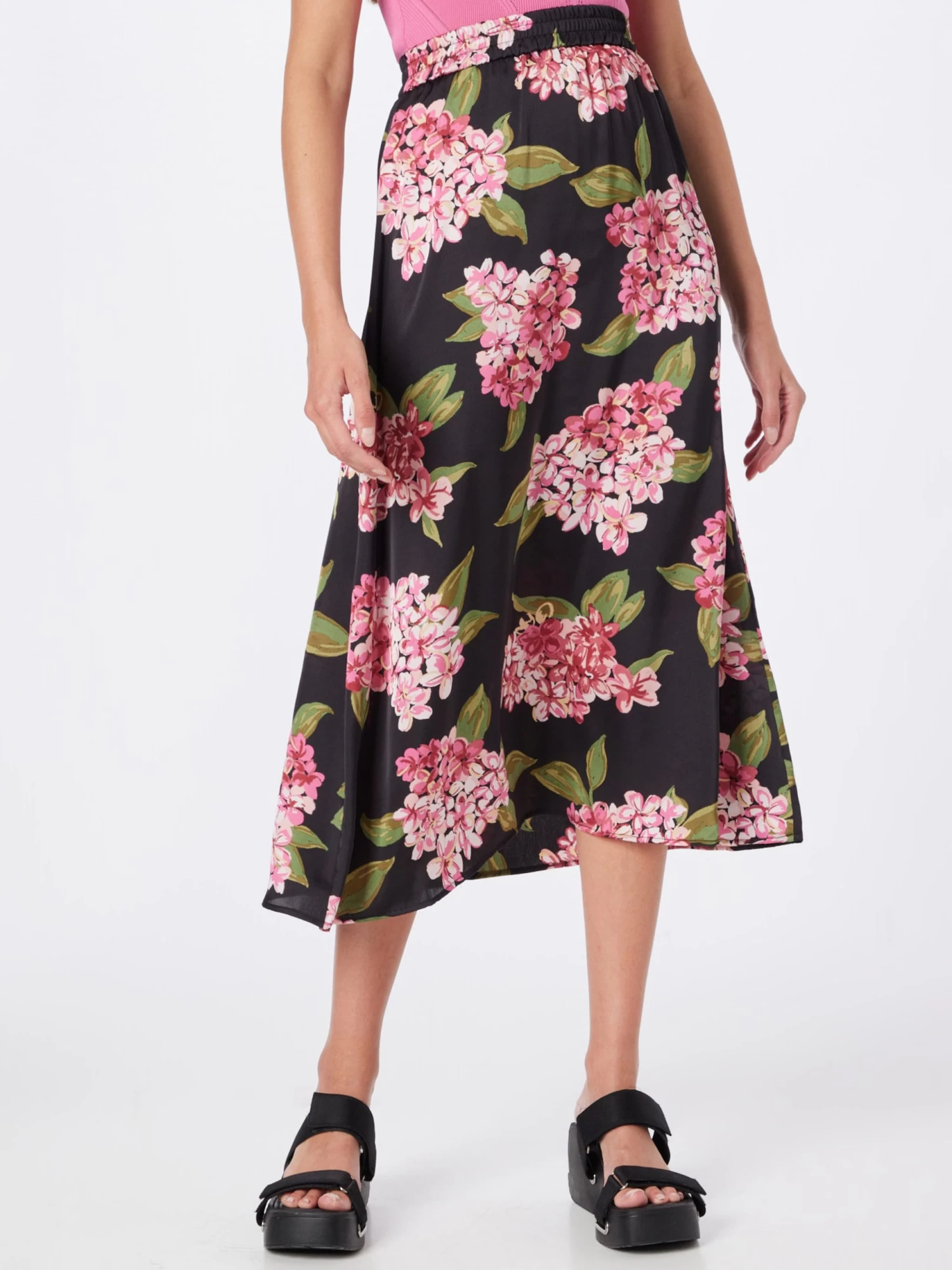 Vila Midi Rokken Rok AGNES Dames Zwart 5 Vila Midi Rokken Rok AGNES Dames Zwart - Afbeelding 3