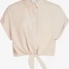 Vila Blouses Met Korte Mouw Blouse Mandy Dames Beige -Vila 8a1fd6236e2b3e6135f197dc7598f366