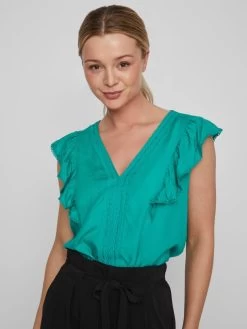 Vila T-shirts Shirt Dames Jade Groen 12 Vila T-shirts Shirt Dames Jade Groen -Vila 8a48abedcecec1265c306dc8bc05f5d7